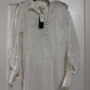 Linen embroidered dress